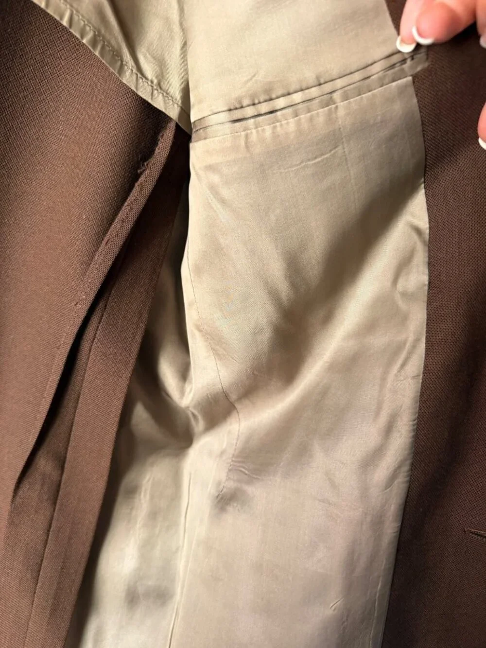 Desmond's Southern California 1970s Mens Sport Coat Blazer Size 42 Long Brown